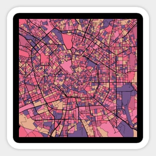 Milan Map Pattern in Purple & Pink Sticker